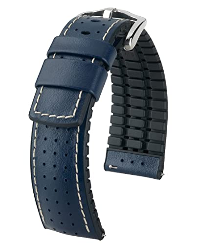 HIRSCH Herren Performance Uhrenarmband Modell Tiger 20 mm Blau von HIRSCH