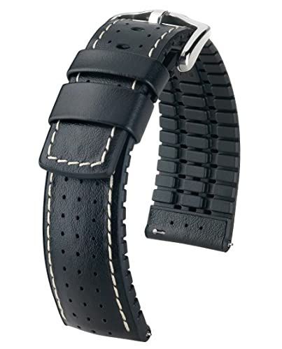 HIRSCH Herren Performance Uhrenarmband Modell Tiger 22 mm Schwarz von HIRSCH H