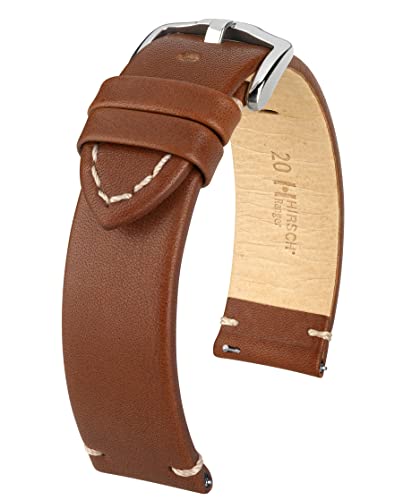 HIRSCH Herren Uhrenarmband Kalbsleder Modell Ranger 20 mm Goldbraun von HIRSCH