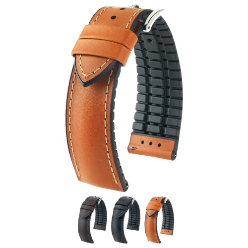 HIRSCH Performance L | Uhrenarmband naturbelassenes Leder/Kautschuk Goldbraun 30998S, Stegbreite:20mm, Länge:N - Normal HIRSCH Performance L | Uhrenarmband naturbelassenes Leder/Kautschuk Goldbraun 30998S, Stegbreite:20mm, Länge:N - Normal von HIRSCH