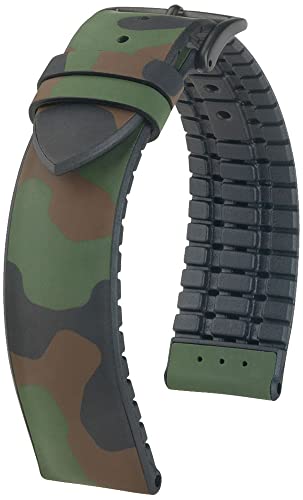 HIRSCH Uhren-Band John L - modisches Premium-Wechselband für Deine Armbanduhr - Dunkelgrün - 22 mm von HIRSCH