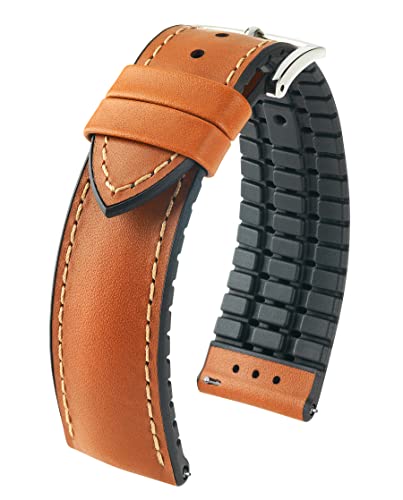 HIRSCH Unisex Performance Uhrenarmband Modell James 20 mm Goldbraun von HIRSCH