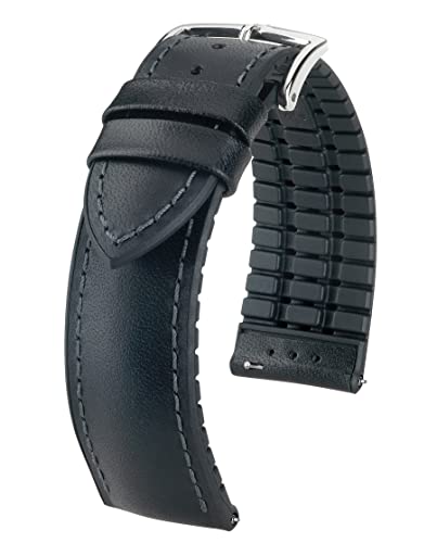 HIRSCH Unisex Performance Uhrenarmband Modell James 22 mm Schwarz von HIRSCH