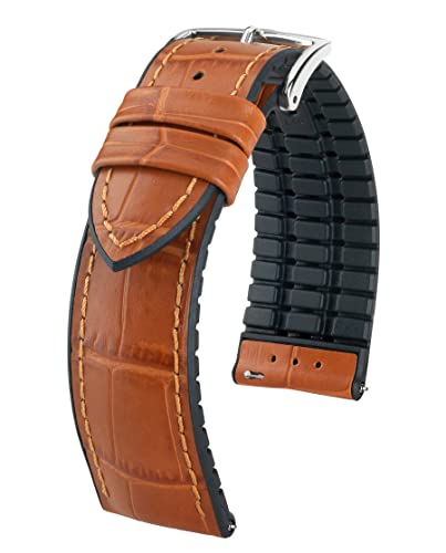 HIRSCH Unisex Performance Uhrenarmband Modell Paul 18 mm Honig von HIRSCH