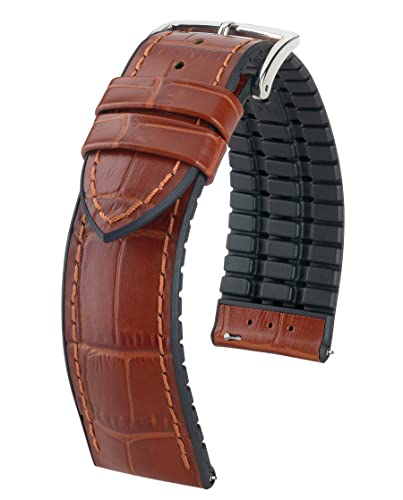 HIRSCH Unisex Performance Uhrenarmband Modell Paul 22 mm Goldbraun von HIRSCH H
