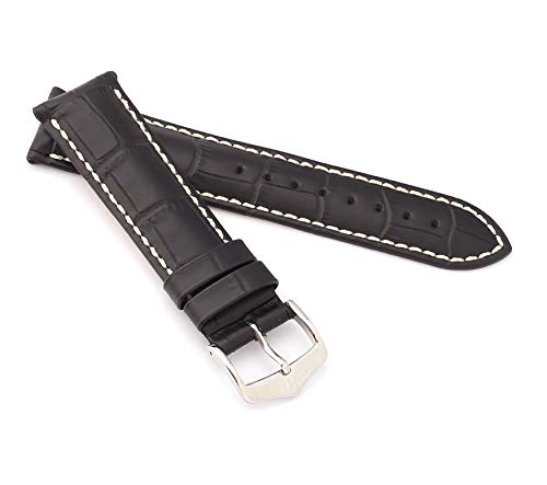 HIRSCH Unisex Uhrenarmband Alligator Style Modell Modena 22 mm Schwarz HIRSCH Unisex Uhrenarmband Alligator Style Modell Modena 22 mm Schwarz von HIRSCH