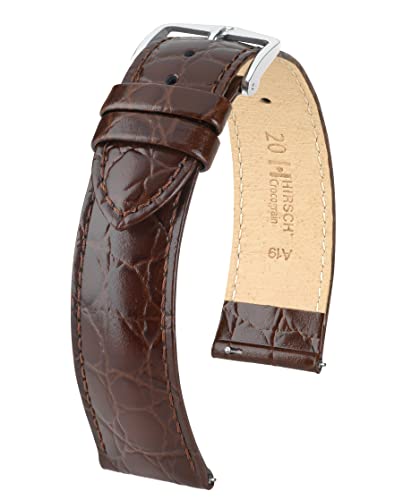 HIRSCH Unisex Uhrenarmband Krokodil Style Modell Crocograin 19 mm Braun HIRSCH Unisex Uhrenarmband Krokodil Style Modell Crocograin 19 mm Braun von HIRSCH
