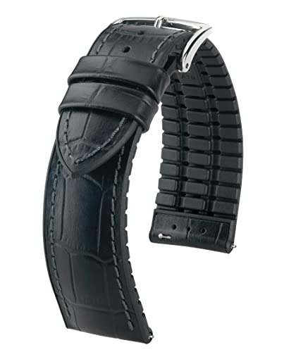 HIRSCH XL Herren Performance Uhrenarmband Modell Paul 22 mm Schwarz von HIRSCH