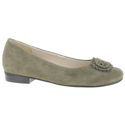 HIRSCHKOGEL Damen 3000024 Ballerinas, Khaki, 39 EU von Hirschkogel