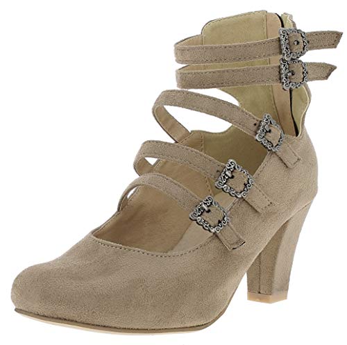 Hirschkogel Damen 3004501 Riemchenpumps, Beige (Taupe 066), 41.5 EU von Hirschkogel