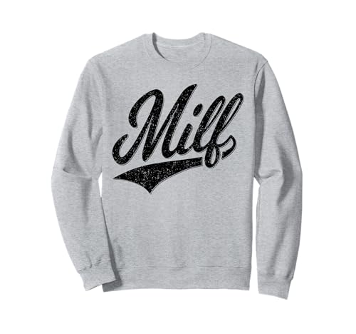 Milf, College-SKRIPT, SPORTTRIKOT-Stil, Mama, Mutter Sweatshirt von HIS AND HERS MILF AND DILF COUPLES FUN TEES