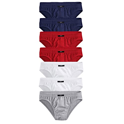 H.I.S Herren Slips, 7 Stück (7 x Marine/rot/weiß/grau meliert, XXL | 8) von HIS LM