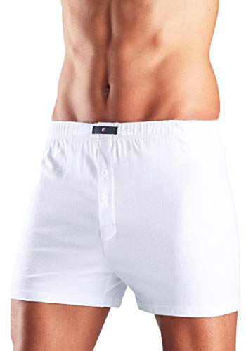 HIS Weite Herren Boxershorts mit Eingriff H.I.S | 10 Stück (10 x weiß, L | 6) von HIS LM