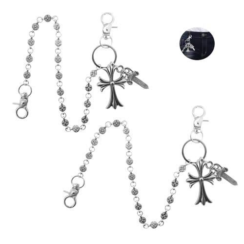 Geldbörsenketten, 2 Stück, für Herren, Taschenkette, Gürtelkette, coole Dekoration Geldbörsenketten, 2 Stück, für Herren, Taschenkette, Gürtelkette, coole Dekoration von HISAKYST