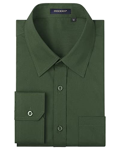 HISDERN Herren Hemd Langarm Formelle Hemd Businesshemden Freizeithemden Langarmhemd Regular Fit Freizeithemd Hemden Grün 6XL HISDERN Herren Hemd Langarm Formelle Hemd Businesshemden Freizeithemden Langarmhemd Regular Fit Freizeithemd Hemden Grün 6XL von HISDERN