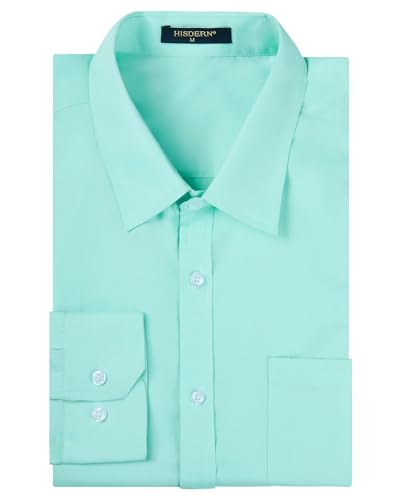 HISDERN Herrenhemden Langarm Freizeithemden Casual Hemd für Männer Formal Shirt Langarmhemd Businesshemden Regular Fit Hemden Blau XL HISDERN Herrenhemden Langarm Freizeithemden Casual Hemd für Männer Formal Shirt Langarmhemd Businesshemden Regular Fit Hemden Blau XL von HISDERN