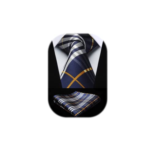 HISDERN Krawatten Für Herren Gepunktete Klassische Taschentuch Formelle Elegant Krawatte & Einstecktuch Set Für Hochzeit Party Business (Königsblau) HISDERN Krawatten Für Herren Gepunktete Klassische Taschentuch Formelle Elegant Krawatte & Einstecktuch Set Für Hochzeit Party Business (Königsblau) von HISDERN