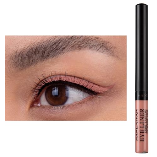 Eyeliner Wasserfest UV Glow Neon,Matte Liquid Eyeliner Set,Glühender Eyeliner Wischfest, Langanhaltend, Hohe Farbwiedergabe,Halloween Makeup Set Gift For Women-Hellbraun von HISUNBEN