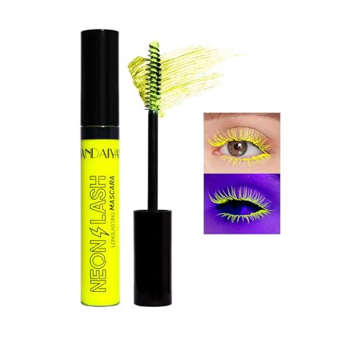 Gelb-Fluorescent Mascaras Makeup, Volumizing & Lengthening Mascara for Eyelashes Waterproof Long-lasting Charming, Cruelty Free Vegan Eye Makeup von HISUNBEN