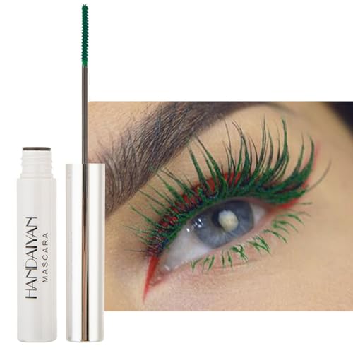 Grün 5D Mascara Colorful Fiber Mascara Charming Long Lasting, Thick & Long Eyelash Waterproof and Smudge-proof Eyes Makeup von HISUNBEN