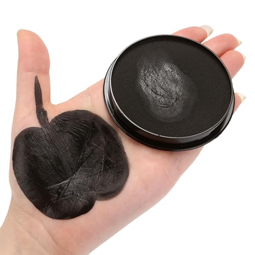 HISUNBEN Body Paints Upgrade 30g Face Paint and Children Washable Body Colour Face Paint Children's Make-Up Theatre Carnival Halloween Party Black von HISUNBEN
