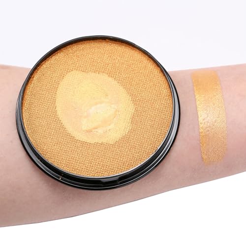 HISUNBEN Body Paints Upgrade 30g Face Paint and Children Washable Body Colour Face Paint Children's Make-Up Theatre Carnival Halloween Party PL-Golden von HISUNBEN