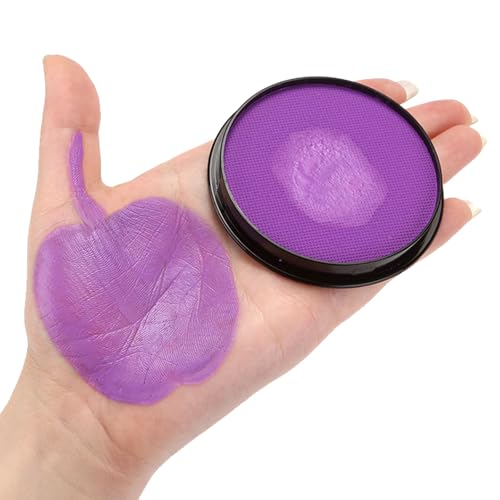 HISUNBEN Body Paints Upgrade 30g Face Paint and Children Washable Body Colour Face Paint Children's Make-Up Theatre Carnival Halloween Party Purple-2 von HISUNBEN