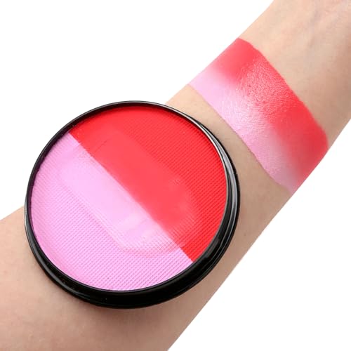 HISUNBEN Body Paints Upgrade 30g Face Paint and Children Washable Body Colour Face Paint Children's Make-Up Theatre Carnival Halloween Party Red-Pink von HISUNBEN