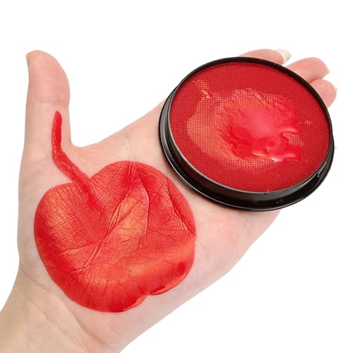 HISUNBEN Body Paints Upgrade 30g Face Paint and Children Washable Body Colour Face Paint Children's Make-Up Theatre Carnival Halloween Party Red von HISUNBEN