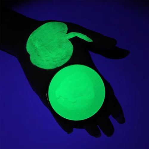 HISUNBEN Body Paints Upgrade 30g Face Paint and Children Washable Body Colour Face Paint Children's Make-Up Theatre Carnival Halloween Party UV-Green-1 von HISUNBEN