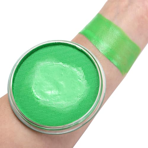 HISUNBEN Body Paints Upgrade 30g Face Paint and Children Washable Body Colour Face Paint Children's Make-Up Theatre Carnival Halloween Party UV-Green-2 von HISUNBEN