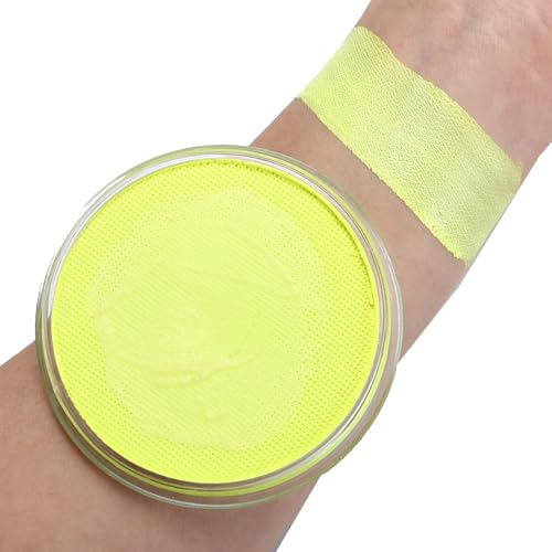 HISUNBEN Body Paints Upgrade 30g Face Paint and Children Washable Body Colour Face Paint Children's Make-Up Theatre Carnival Halloween Party UV-Yellow-2 von HISUNBEN