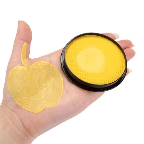 HISUNBEN Body Paints Upgrade 30g Face Paint and Children Washable Body Colour Face Paint Children's Make-Up Theatre Carnival Halloween Party Yellow-16 von HISUNBEN