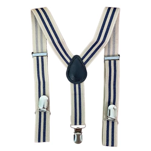 Kinder Herren Hosenträger Breit Elastisch - Längenverstellbar Y-Form mit Starken 3er Clips Hosenträger Gürtel für Damen Baby von 1-13 Jahr-5 von HISUNBEN