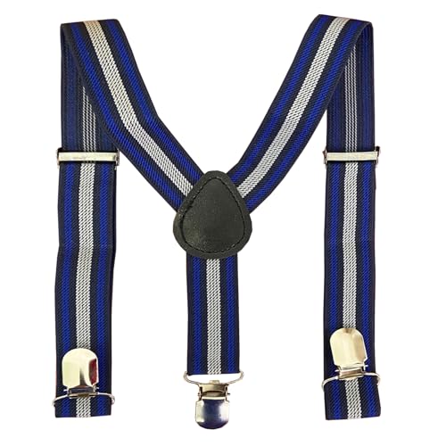 Kinder Herren Hosenträger Breit Elastisch - Längenverstellbar Y-Form mit Starken 3er Clips Hosenträger Gürtel für Damen Baby von 1-21 Jahr-13 von HISUNBEN