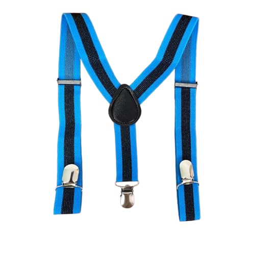 Kinder Herren Hosenträger Breit Elastisch - Längenverstellbar Y-Form mit Starken 3er Clips Hosenträger Gürtel für Damen Baby von 1-24 Jahr-16 von HISUNBEN