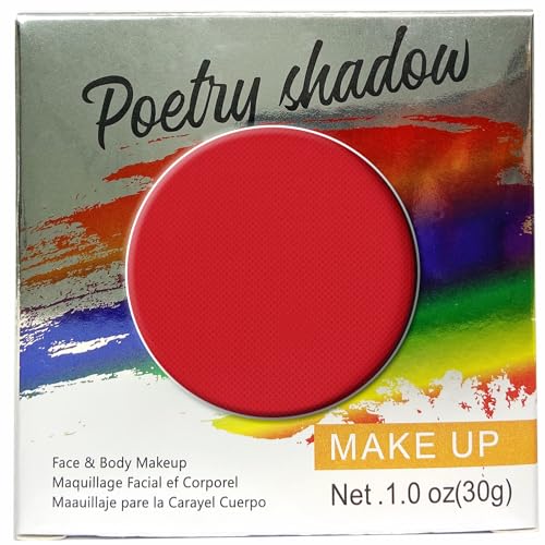 HISUNBEN Körperfarben Upgrade 30g Gesichtsfarbe und Kinder waschbar Körperfarbe Gesichtsfarbe Kinder Make-up Theater Karneval Halloween Party-2 Rot-2 von HISUNBEN