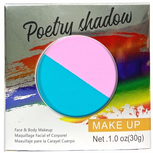 HISUNBEN Körperfarben Upgrade 30g Gesichtsfarbe und Kinder waschbare Körperfarbe Gesichtsfarbe Kinder Make-up Theater Karneval Halloween Party- Blau-Rosa von HISUNBEN