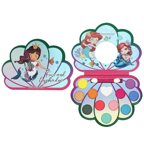 HISUNBEN Schminkset Mädchen, Ungiftig und Abwaschbar Kinder Make-Up Set Mädchen,DIY Prinzessin Kids Makeup Set for Girls, Kinder Schminkpalette,Karneval Schminke Kinderschminken (12 F) von HISUNBEN