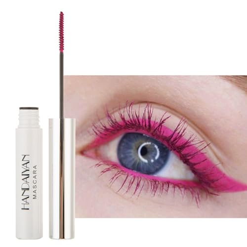 Pink 5D Mascara Colorful Fiber Mascara Charming Long Lasting, Thick & Long Eyelash Waterproof and Smudge-proof Eyes Makeup von HISUNBEN