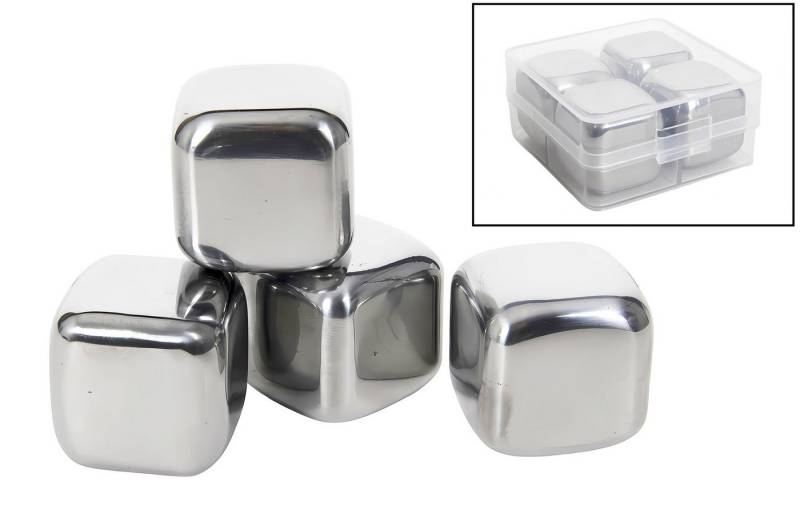 HIT Trading Eiswürfel-Steine 4x EISWÜRFEL Set aus Edelstahl wiederverwendbar Kühlsteine 74, Dauereiswürfel Eis Würfel Eiswürfelformen Cocktail Whisky Kühlstein HIT Trading Eiswürfel-Steine 4x EISWÜRFEL Set aus Edelstahl wiederverwendbar Kühlsteine 74, Dauereiswürfel Eis Würfel Eiswürfelformen Cocktail Whisky Kühlstein von HIT Trading