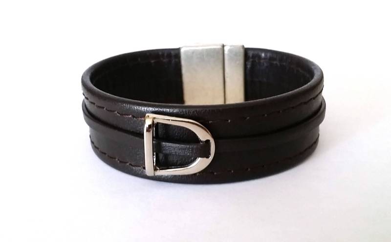 Herren Leder Steigbügel Armband Reitsport Schmuck Geschenk von HITUK