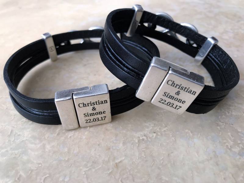 Infinity Armband Aus Leder Mit Gravur, Gravur Und von HITUK