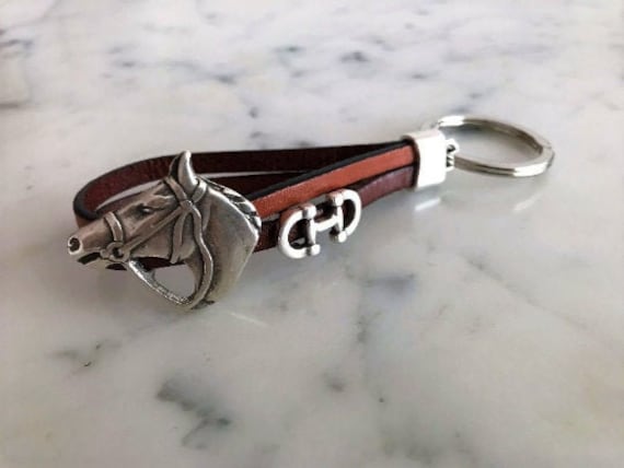 Leder Pferd Schlüsselanhänger Trense Bit Anhänger von HITUK