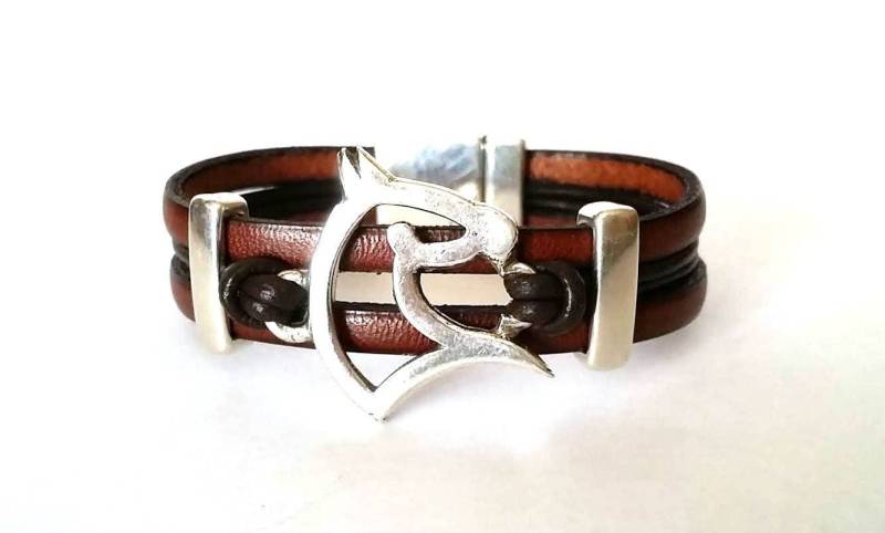 Lederarmband, Pferdearmband Zamak von HITUK