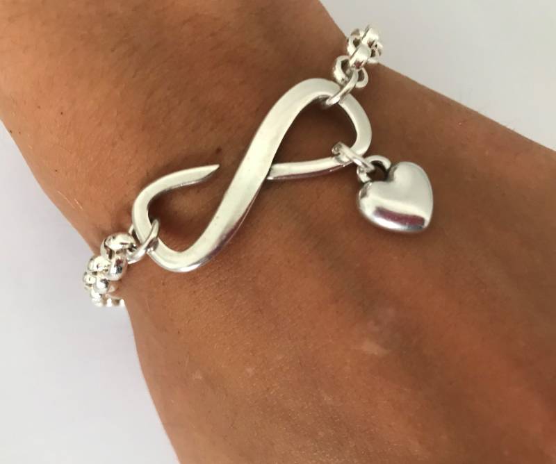 Silber Infinity, Love Armband Mit Herz Charm von HITUK