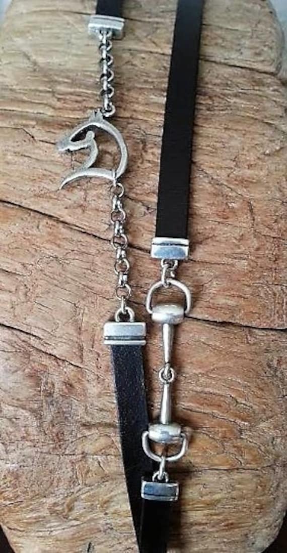 Snaffle Bit Leder Lanyard, Pferdeliebhaber Schlüsselanhänger, Badge Inhaber, Langer Schlüsselanhänger von HITUK