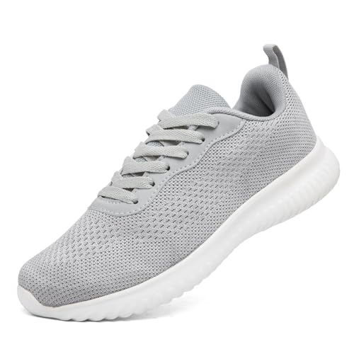 HIULYCENCE Damen Laufschuhe Bequem Leicht Turnschuhe Atmungsaktiv Sneakers Freizeit Sportscuhe Grau 37 EU von HIULYCENCE