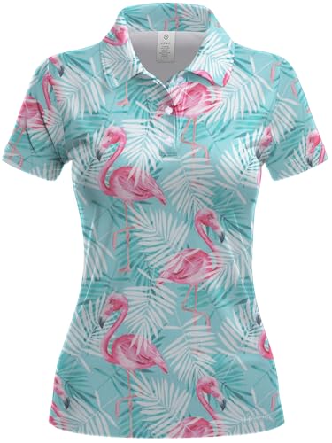 HIVICHI Damen-Golf-Shirt, Damen-Golfbekleidung, Damen-Golf-Shirts, Golf-Outfits für Frauen, Polo, Aop-wpol-11555, Groß von HIVICHI