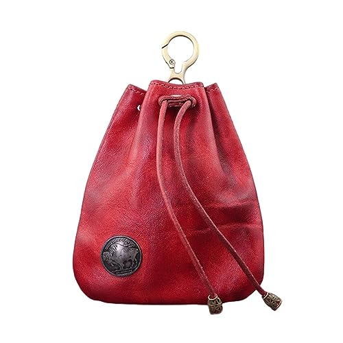 HIZEFSOO Echtes Leder – Kordelzug-Tasche, Leder-Münzgeldbörse, Schlüsselanhänger, Mini-Vintage-Schmuck, Schlüssel, Würfel, Persönlichkeit, Kleingeld, Münzgeldbörse, Tasche, Organizer für Männer und HIZEFSOO Echtes Leder – Kordelzug-Tasche, Leder-Münzgeldbörse, Schlüsselanhänger, Mini-Vintage-Schmuck, Schlüssel, Würfel, Persönlichkeit, Kleingeld, Münzgeldbörse, Tasche, Organizer für Männer und von HIZEFSOO
